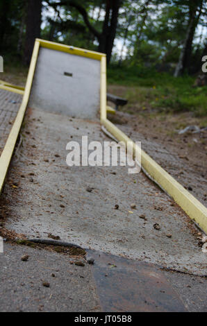 Einen verlassenen Minigolfplatz Stockfoto