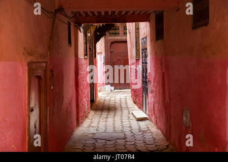 Das Leben auf der Straße. Kaiserliche Stadt Meknes, Marokko, Maghreb Nordafrika Stockfoto