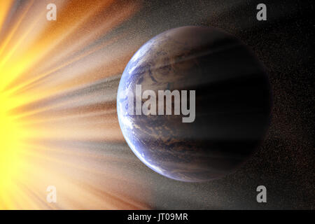 Konzeptionelle Bild der Kugel und die Sterne. Möblierte NASA Bild für dieses Bild verwendet. Stockfoto