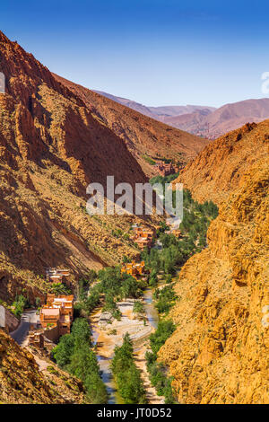Dades Tal, Dades Schluchten, Hohen Atlas. Marokko, Maghreb Nordafrika Stockfoto
