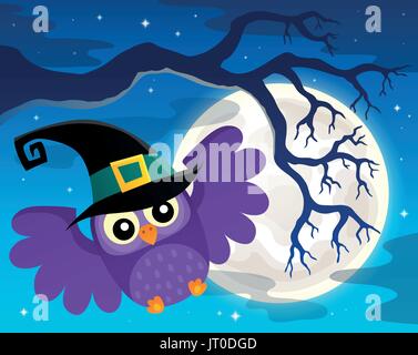 Halloween Eule Thema Bild 1 - eps10-Vektor-Illustration. Stock Vektor