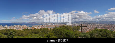 Panoramablick auf Marseille, Frankreich Stockfoto