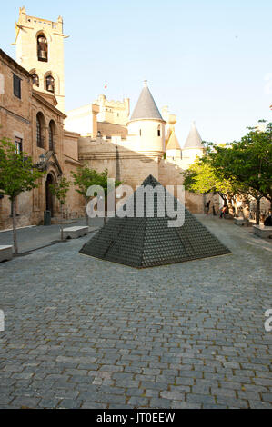 Burg von Olite - Spanien Stockfoto