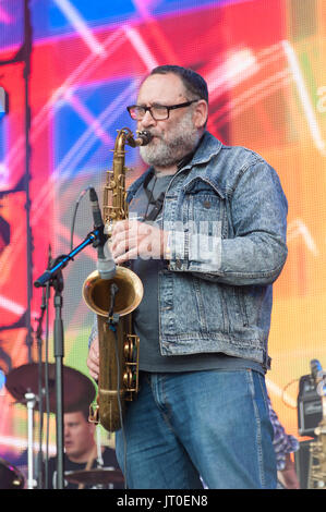 Die blockheads play Rewind North Festival, Arley Hall, Cheshire 05 August, 2017. Stockfoto