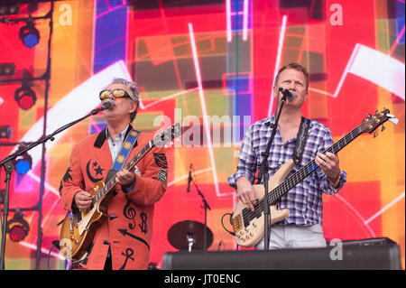 Die blockheads play Rewind North Festival, Arley Hall, Cheshire 05 August, 2017. Stockfoto