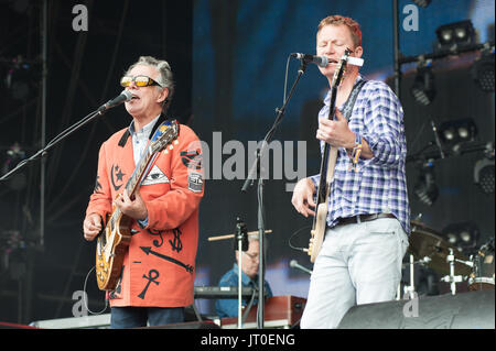 Die blockheads play Rewind North Festival, Arley Hall, Cheshire 05 August, 2017. Stockfoto