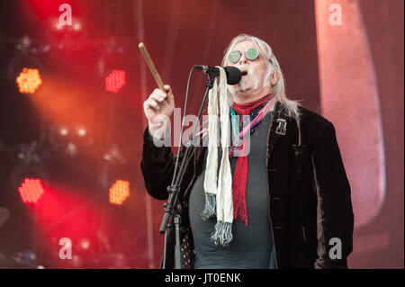 Die blockheads play Rewind North Festival, Arley Hall, Cheshire 05 August, 2017. Stockfoto