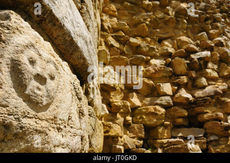 Peru, Kuelap in Größe nur durch die Machu Picchu, ruinierte Zitadelle Stadt in den Bergen in der Nähe von Chachapoyas abgestimmt. Konstruierte Anzeige 900 und 1100, ist Stockfoto