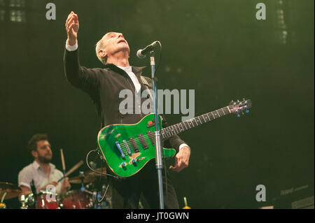 Status Quo spielen Zurückspulen North Festival, Arley Hall, Cheshire 06 August, 2017. Stockfoto