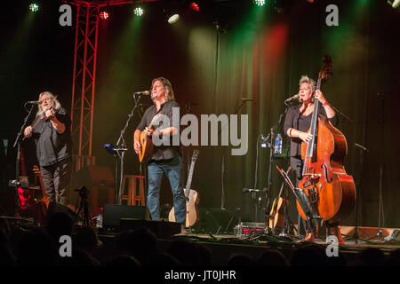 Sidmouth, 6. Juli 17 Handzeichen auf der Bühne der Sidmouth Folk Week-Festival. Die Veranstaltung dauert bis zum 11. August. Credit: Foto Mittel-/Alamy Live-Nachrichten Stockfoto