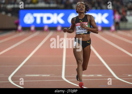 London, UK. 6. August 2017. Elaine THOMPSON, Jamaika, 100-Meter-Finale in London am 6. August 2017 an die IAAF World Championships Athletics 2017. Stockfoto