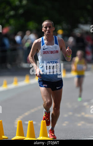 London, UK. 6. August 2017. Andrew DAVIES, Großbritannien, beim Marathon in London am 6. August 2017 an die IAAF World Championships Athletics 2017. Bildnachweis: Ulrik Pedersen/Alamy Live-Nachrichten Stockfoto