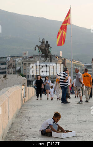 Skopje, Mazedonien. 7Th august 2017, 19:00 (GMT+2) Mazedonien, Skopje, Mazedonien. Tag vor Real Madrid gegen Manchester United: 2017 UEFA Super Cup match Credit: Dragan ristovski/alamy leben Nachrichten Stockfoto