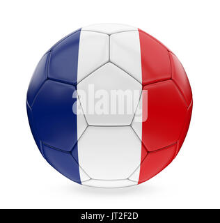 Fußball Flagge Frankreich isoliert Stockfoto