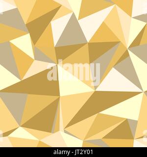 Nahtlose Muster mit Glitter gold Dreiecke. Abstrakte Mosaik Hintergrund. Geometrischen Vektor-Illustration. Gelber Hintergrund. Stock Vektor