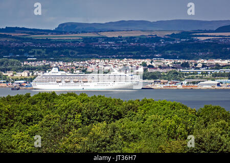 Kreuzfahrtschiff Crystal Symphony am Cruise Terminal in Rosyth Edinburgh Schottland Großbritannien Stockfoto