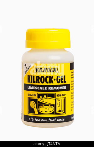 Eine Flasche Kilrock Kalk Entferner gel auf weißem Hintergrund Stockfoto