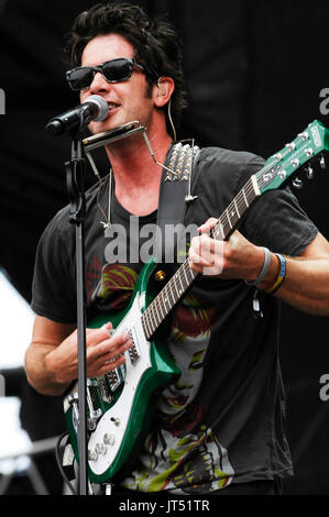 G.Love & Special Sauce Durchführung 2008 Lollapalooza Festival Grant Park Chicago. Stockfoto