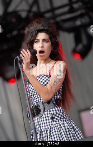 Amy Winehouse führt 2007 Lollapalooza Chicago, IL Stockfoto