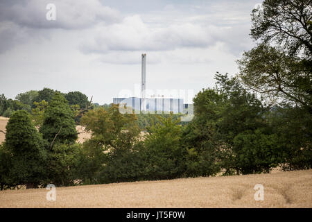 Great Blakenham Energie-aus-Abfall in Suffolk am 2. August 2017. Die Polizei Material letzte Woche aufgedeckt, die 'Prüfung' in die Suche nach Corrie McKeague, aber sein Vater sagt, er glaube nicht, bleibt sein Sohn in der Verbrennungsanlage gefunden wird. Stockfoto