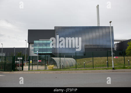 Great Blakenham Energie-aus-Abfall in Suffolk am 2. August 2017. Die Polizei Material letzte Woche aufgedeckt, die 'Prüfung' in die Suche nach Corrie McKeague, aber sein Vater sagt, er glaube nicht, bleibt sein Sohn in der Verbrennungsanlage gefunden wird. Stockfoto