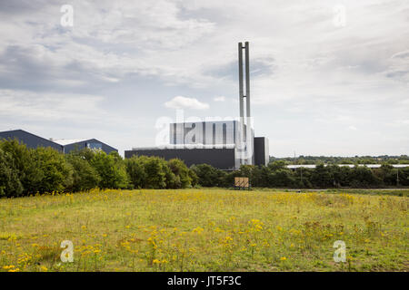 Great Blakenham Energie-aus-Abfall in Suffolk am 2. August 2017. Die Polizei Material letzte Woche aufgedeckt, die 'Prüfung' in die Suche nach Corrie McKeague, aber sein Vater sagt, er glaube nicht, bleibt sein Sohn in der Verbrennungsanlage gefunden wird. Stockfoto