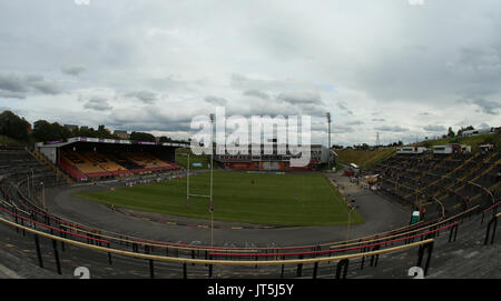 Allgemeine Stadion Blick auf die fürsorgende Stadium, vor Bradford Bulls vs Toulouse Olympique während der Rugby League Championship Shield Runde 1 Cla Stockfoto