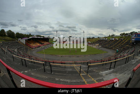 Allgemeine Stadion Blick auf die fürsorgende Stadium, vor Bradford Bulls vs Toulouse Olympique während der Rugby League Championship Shield Runde 1 Cla Stockfoto