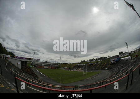 Allgemeine Stadion Blick auf die fürsorgende Stadium, vor Bradford Bulls vs Toulouse Olympique während der Rugby League Championship Shield Runde 1 Cla Stockfoto