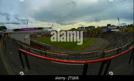 Allgemeine Stadion Blick auf die fürsorgende Stadium, vor Bradford Bulls vs Toulouse Olympique während der Rugby League Championship Shield Runde 1 Cla Stockfoto