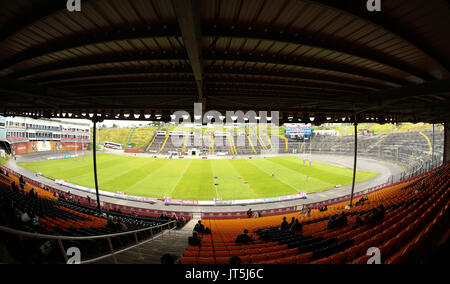 Allgemeine Stadion Blick auf die fürsorgende Stadium, vor Bradford Bulls vs Toulouse Olympique während der Rugby League Championship Shield Runde 1 Cla Stockfoto