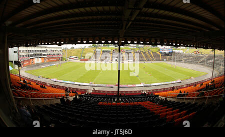 Allgemeine Stadion Blick auf die fürsorgende Stadium, vor Bradford Bulls vs Toulouse Olympique während der Rugby League Championship Shield Runde 1 Cla Stockfoto