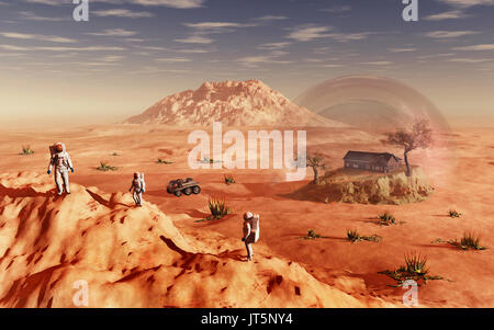 Terraforming auf dem Mars Stockfoto