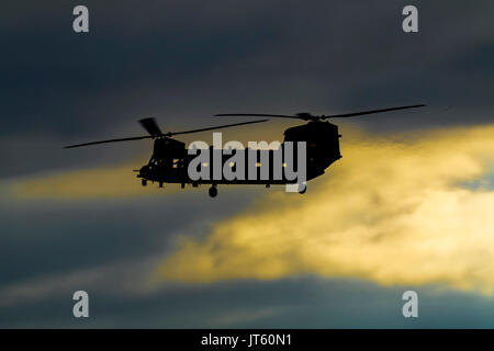 RAF Chinook Display Team, 18. Geschwader beim Royal International Air Tattoo Stockfoto