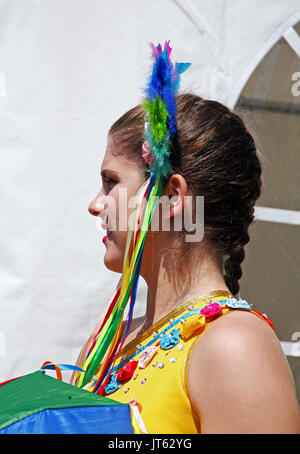 Internationale Folklore Festival 2017, Brasilien, Crissiumal, e Cia GEMP Escola de Danca, Zagreb, Kroatien, Europa, 57 Stockfoto