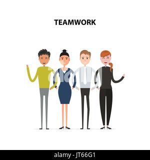 Business Team von Mitarbeitern und dem Chef Vektor icon.Business Unternehmen Partner. Vektor flache Design Illustration Stock Vektor