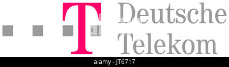 Die Deutsche Telekom, Firmenlogo, Telekommunikationsanbieter, DAX 30-Unternehmen Stockfoto