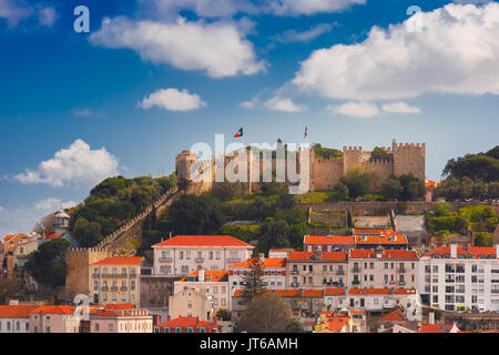 Historischen Zentrum von Lissabon an sonnigen Tag, Portugal Stockfoto