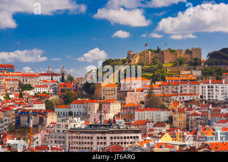 Historischen Zentrum von Lissabon an sonnigen Tag, Portugal Stockfoto