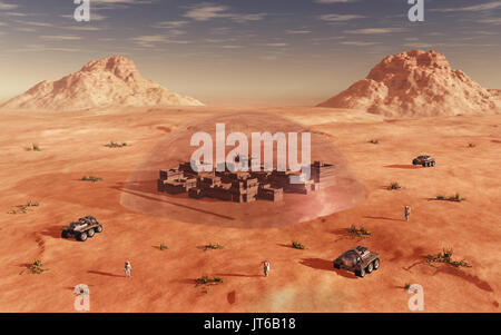 Terraforming auf dem Mars Stockfoto