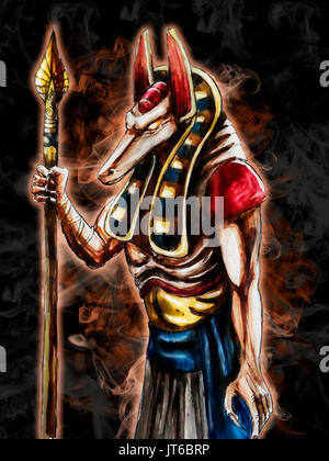 Alten Ägyptischen Gott Anubis Stockfoto