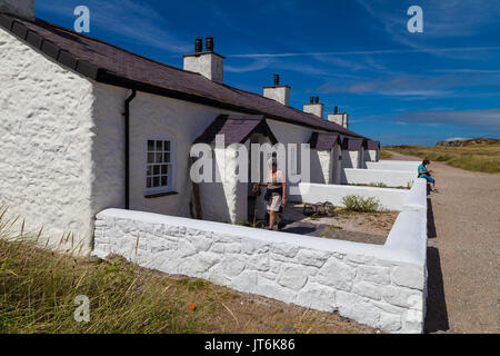 Piloten Cottages, auf llanddwyn Island, Angelsey Stockfoto