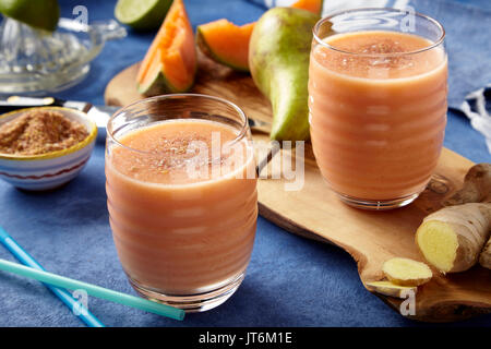 Ginger Melone moothie Stockfoto