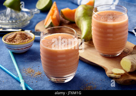 Ginger Melone moothie Stockfoto