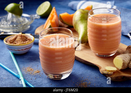 Ginger Melone moothie Stockfoto