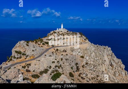 Formentor Leuchtturm am Cap de Formentor, Mallorca, Balearen, Spanien Stockfoto