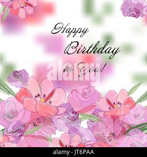 Vintage romantische Vektor der modischen Blumensträuße. Stock Vektor