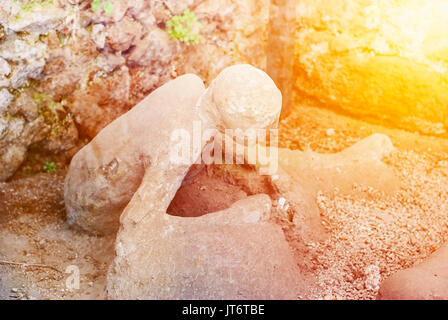 Opfer in Pompeji Der Ausbruch des Vesuv Stockfoto