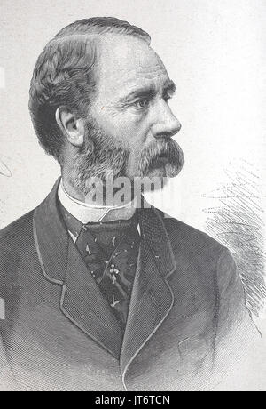 Christian IX., 1818 - 1906, König von Dänemark, Digital verbesserte Reproduktion eines Bildes zwischen 1880 - 1885 veröffentlicht. Stockfoto