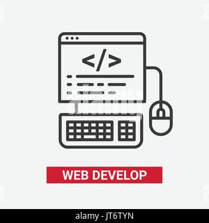 Web entwickeln - Moderne für Vektorgrafik design Symbol. Stock Vektor
